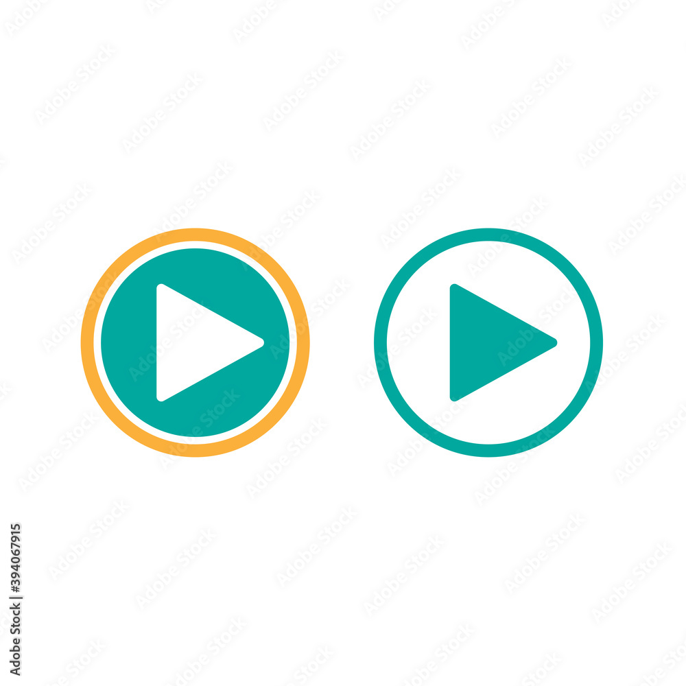 Play icons in circle. Film or Media icon flat. button. pictogram Play icons in circle. Film or Media icon flat. button. pictogram