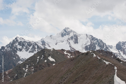 mountains in the snow pik Nursultan almaty mountains