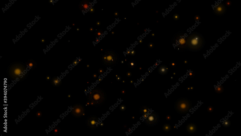 Colourful bubbles over black space background - computer illustration  graphic background concept	