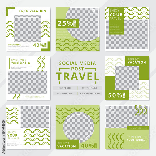 Travel social media post templates