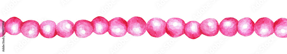A string of pearls, watercolor A string of pearls, watercolor
