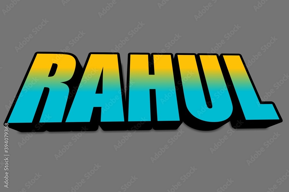 Rahul Name Logo Wallpaper In 3d