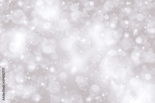 white blur abstract background with white bokeh (digital paint), Christmas and Anniversary background 