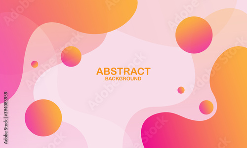 Liquid color background design. Fluid gradient shapes composition. Orange fluid shapes composition with trendy gradients. Vector illustration