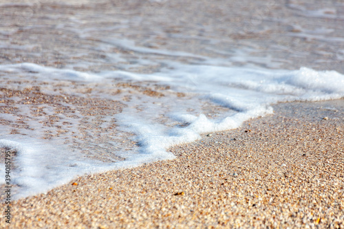 waves on the sand