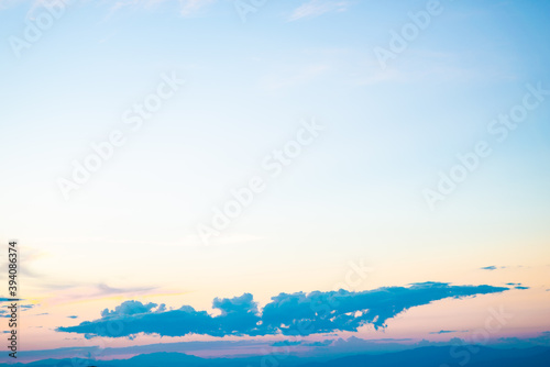 Beautiful nature background colorful sky with cloud before sunset