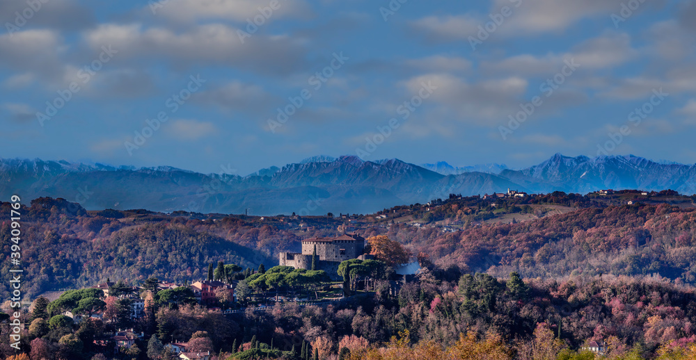 View on Gorizia and Hills With Mountains