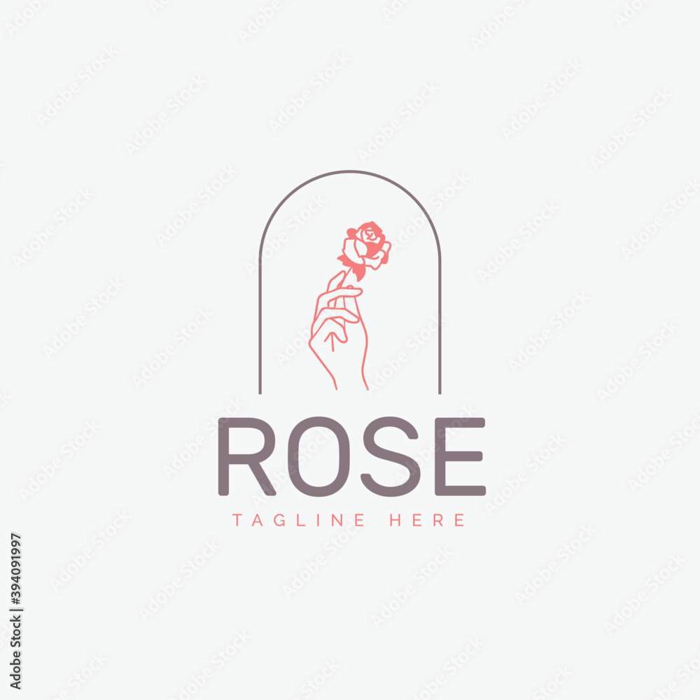 Rose Stamp Vector 