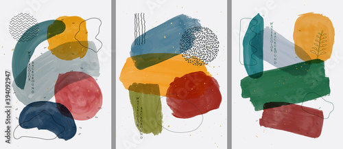 Vector illustration. Abstract contemporary aesthetic backgrounds. Design for cover, poster, postcard, card, flyer, brochure, frame. Wall decor. Modern art print. Watercolor painting. Hand painted art