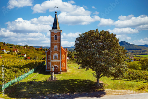 Lengyel cahpel in Hungary next to Hegymagas town Near by Lake Balaton. Hungarian name is Lengyel kápolna. This place there is on  Badacson wine region. Next to Saint Gerorge Hill. photo