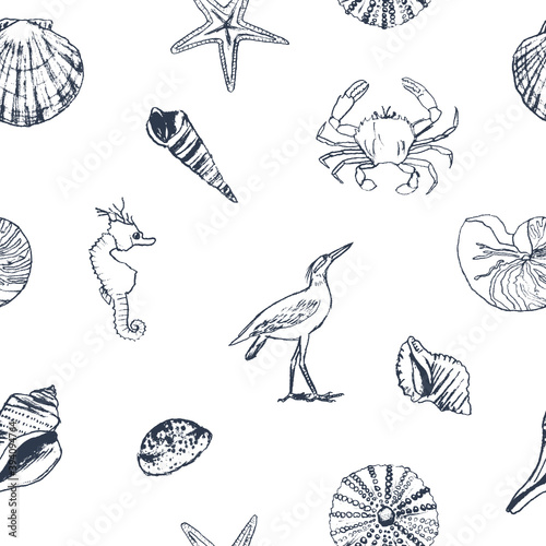 Seamless Sketchy Sea Collection