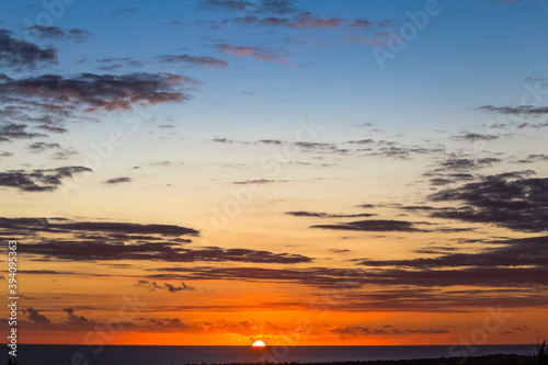 sunset over the sea