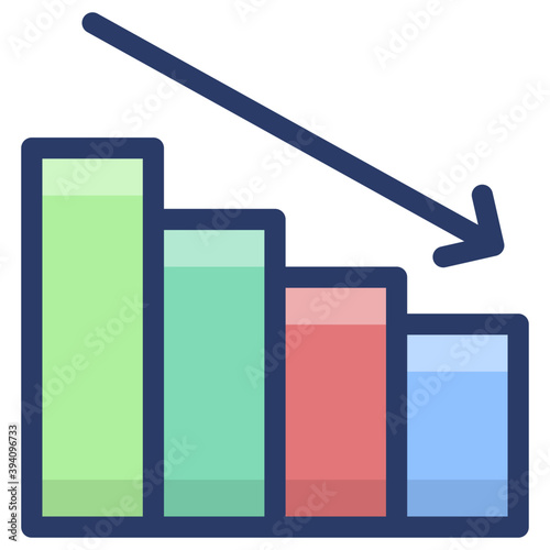 Decrease Chart Vector