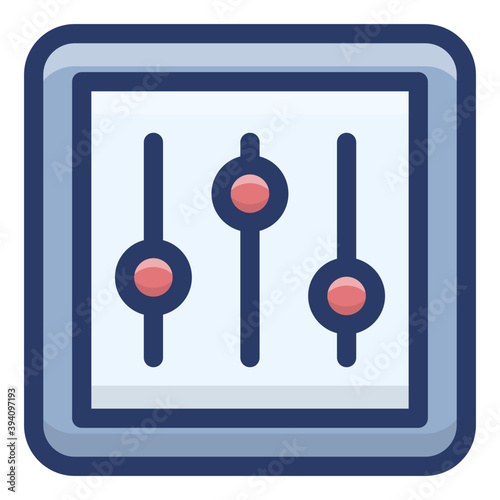 Preferences flat Vector  