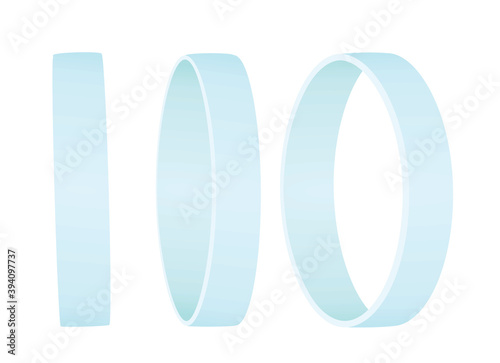 Blue bracelet blank. vector illustration