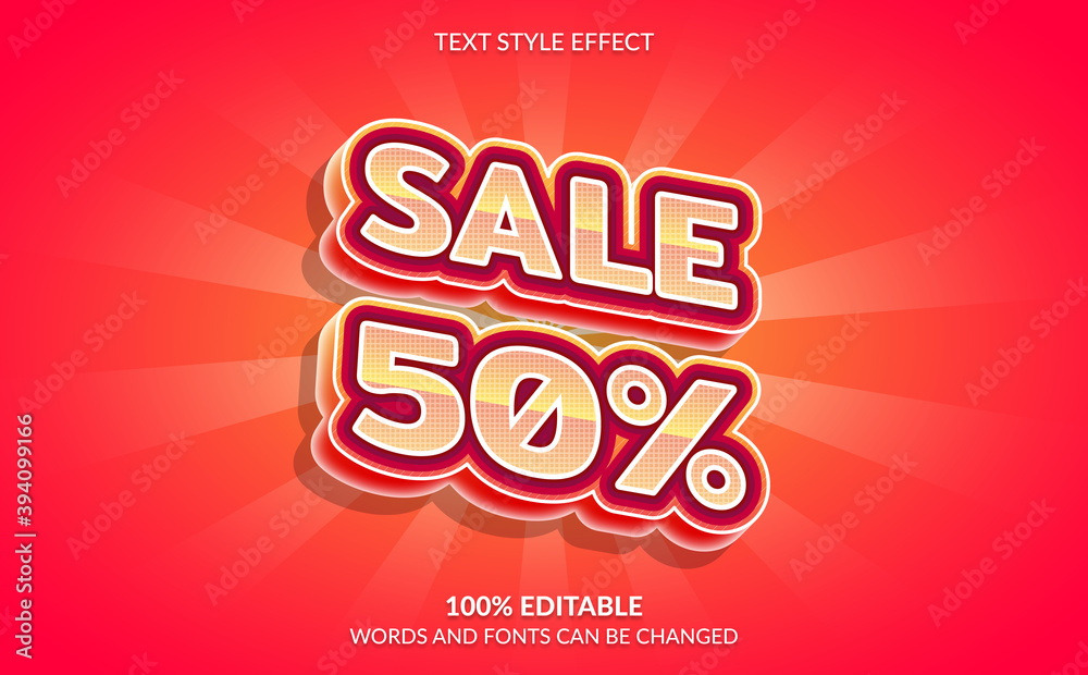 Editable Text Effect Sale Text Style