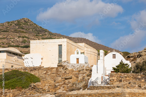 View of the Ekklista Panagis, Ios Island, Greece. photo