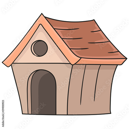 wooden kennels for dogs. doodle icon image