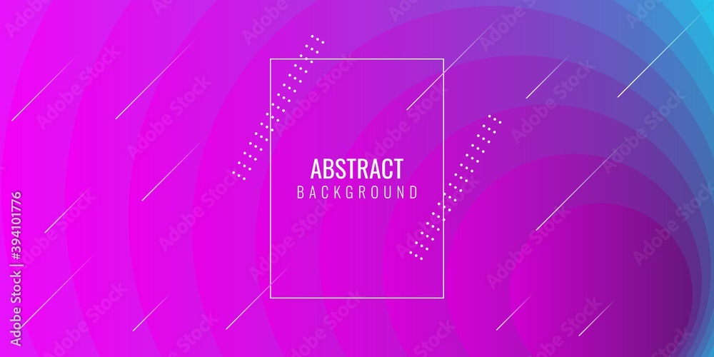 Modern geometric abstract background with circle shape in purple and blue gradient. Vector illustration