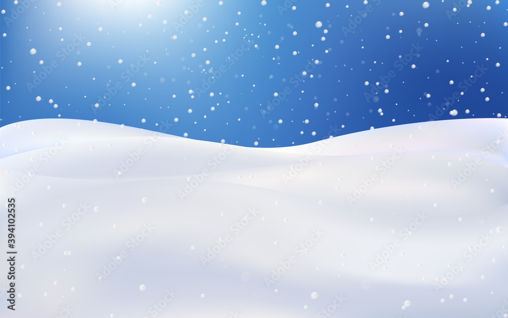 Snow landscape, Christmas wallpaper with falling snowflakes in a realistic style. Premium vector illustration. Snow landscape, Christmas wallpaper with falling snowflakes in a realistic style. Premium vector illustration.