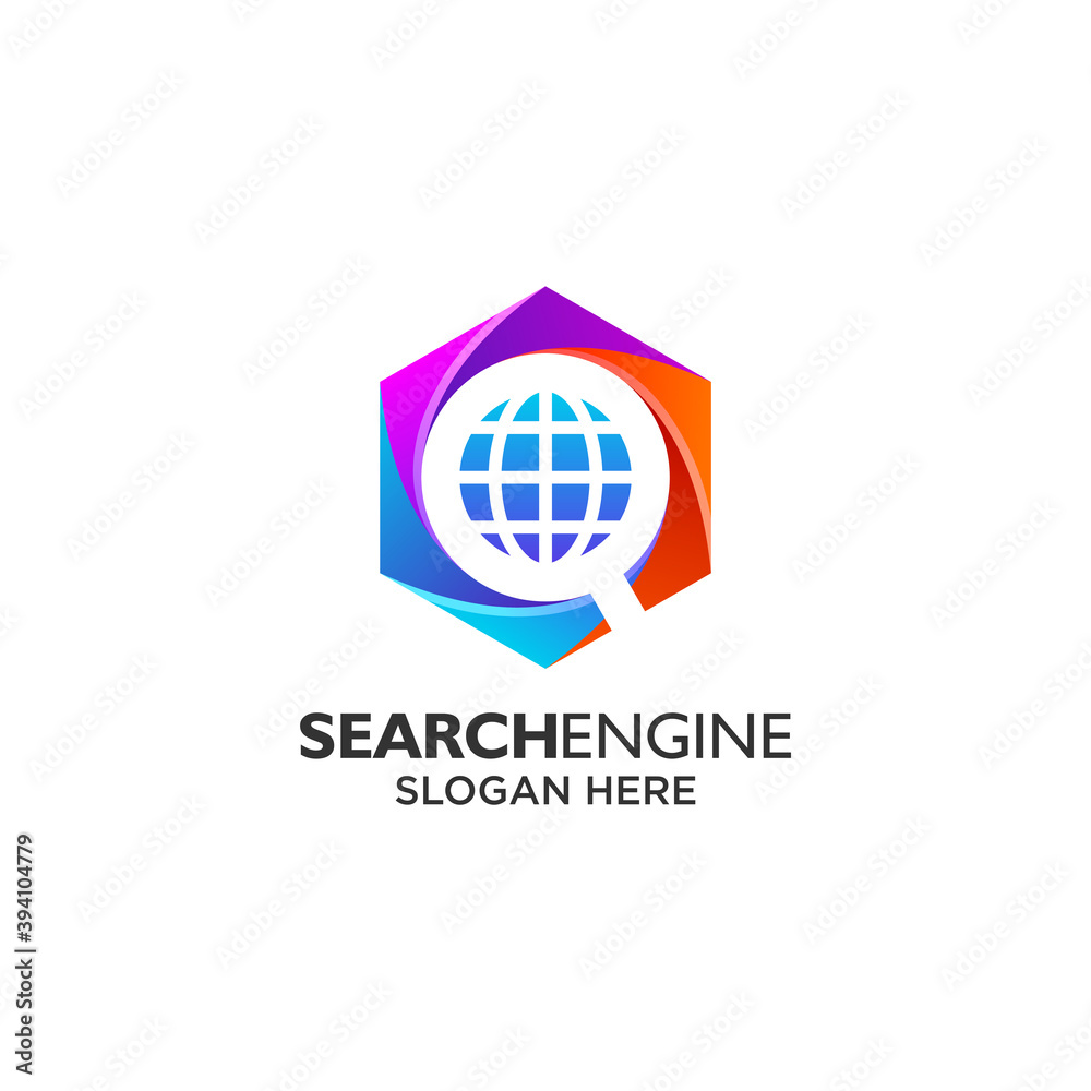 magnifying glass and shield for search engine logo design magnifying glass and shield for search engine logo design