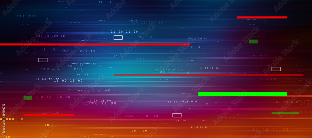 Fototapeta premium 2d illustration Abstract futuristic electronic circuit technology background