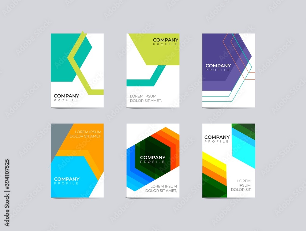 Company Brochure Cover Page, Annual Report Vector Template