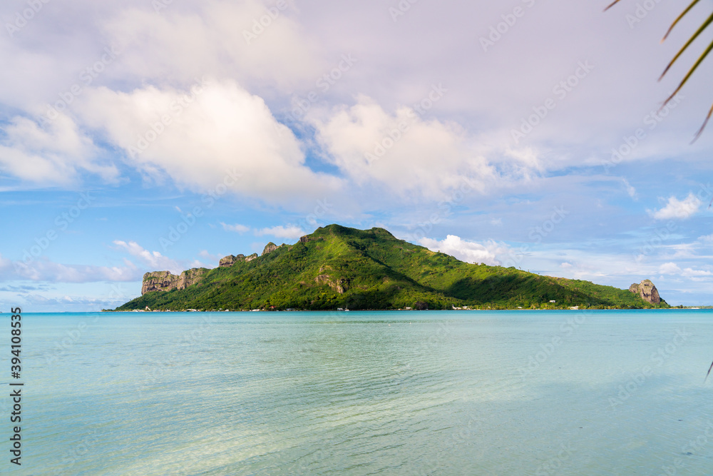 Fototapeta premium Maupiti Island seen from the lagoon, Leeward Islands, French Polynesia