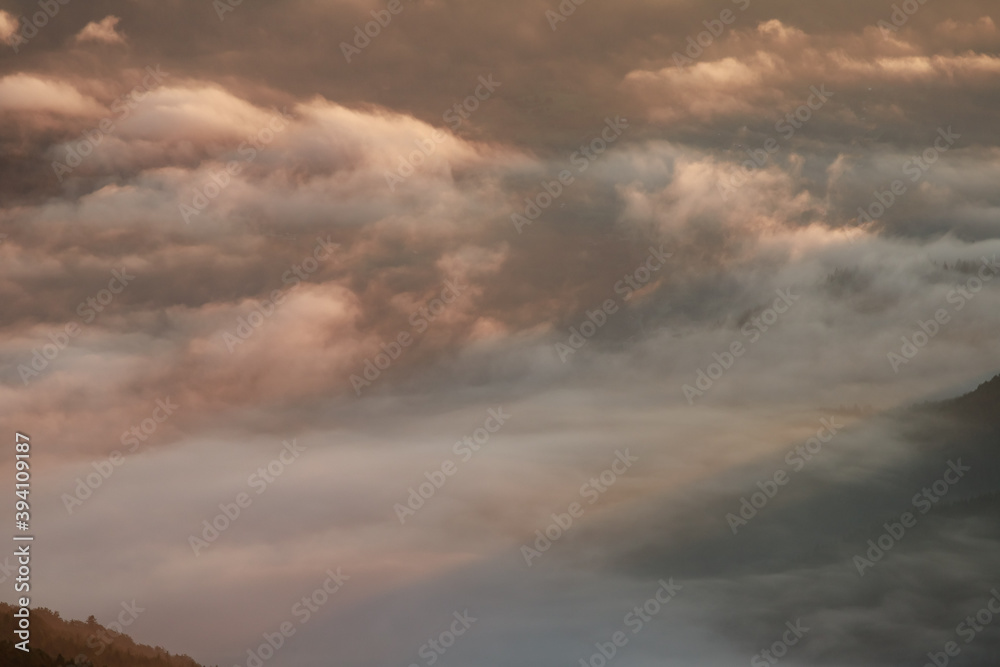 Fototapeta premium Magical sunrise over the mountains