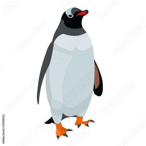Standing antarctic Adelie penguin
