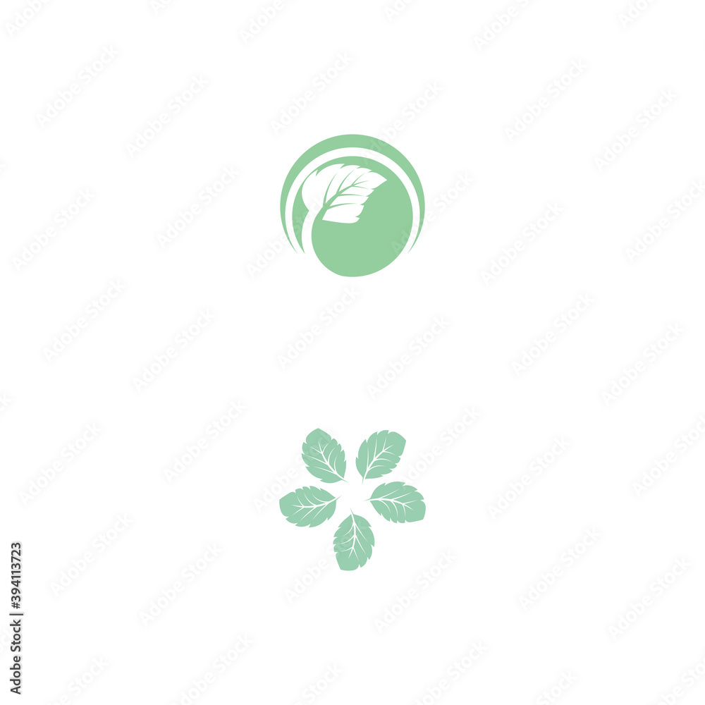 Leaf Mint Logo Template vector symbol Leaf Mint Logo Template vector symbol