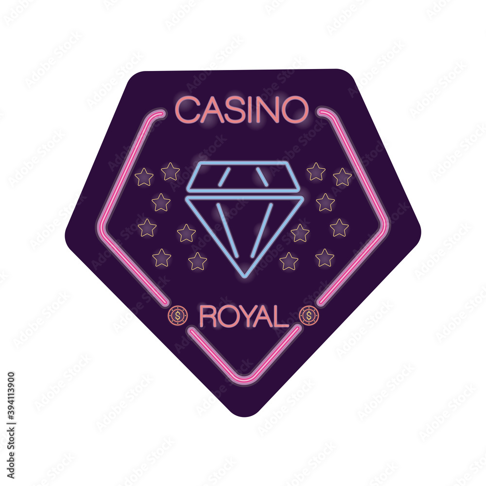 diamond casino royal neon light label diamond casino royal neon light label