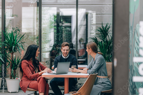 Group of Young Businesspeople Working Together