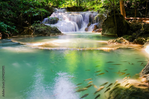 Erawan Waterfall in National Park  Thailand