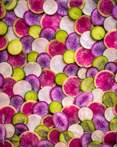 assorted sliced radishes photo