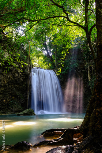 Erawan Waterfall in National Park  Thailand