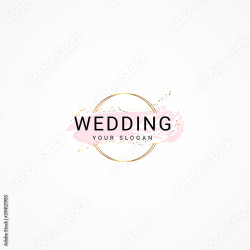 Watercolor Logo Design Template Vector. Elegant Logo Design