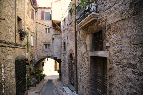Alley in the city of Todi  Italy