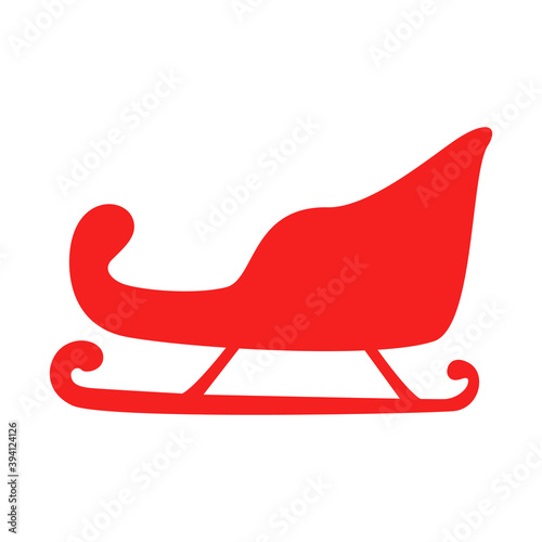 Christmas sleigh of Santa Claus silhouette shadow vector