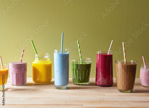 Healthy smoothie drinks.
