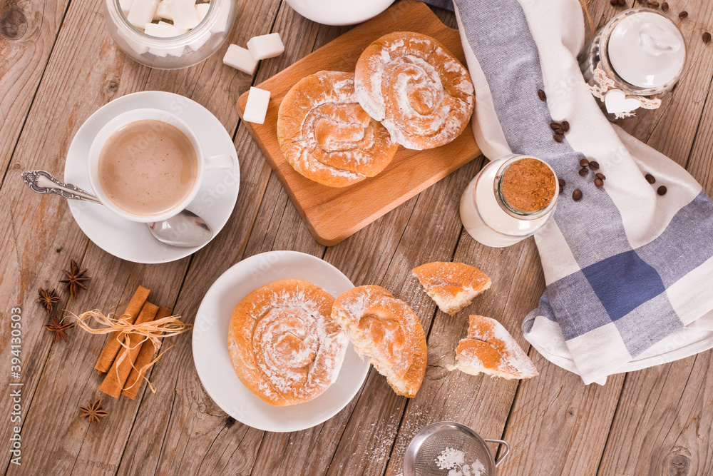 Sweet pastry swirls. Sweet pastry swirls.