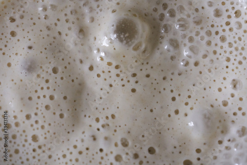 Sourdough starter closeup