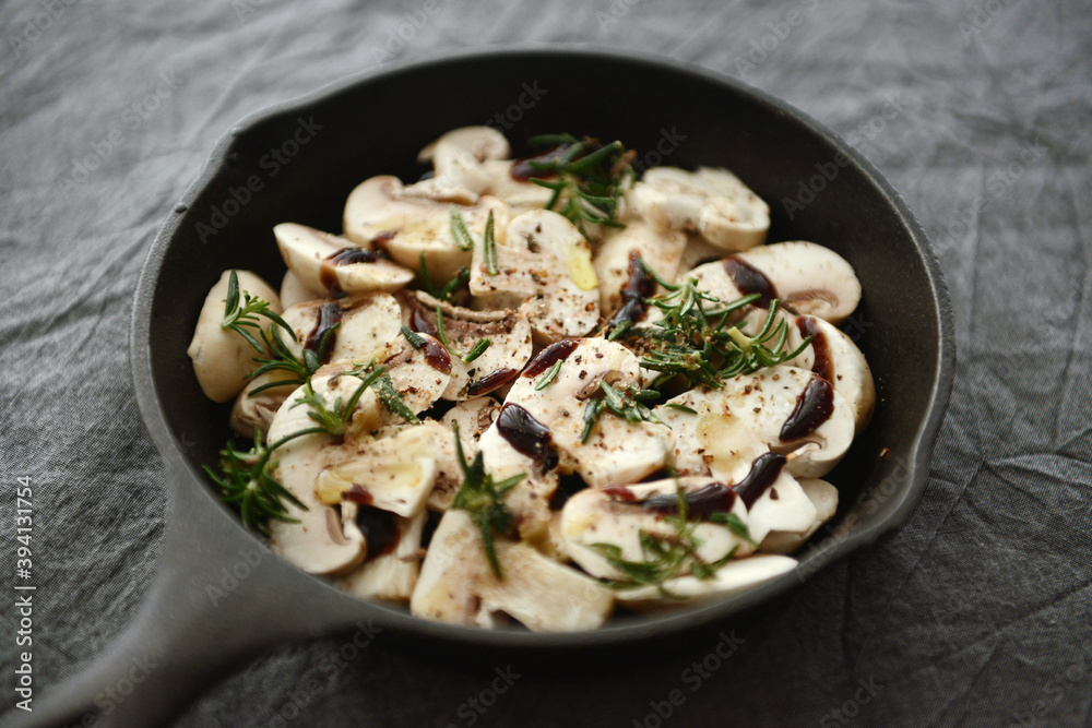 Home made baked mushroom with iron plate Home made baked mushroom with iron plate