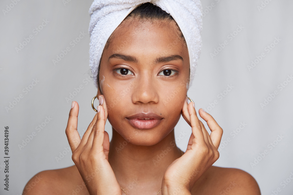 Stunning woman daily beauty treatment Stunning woman daily beauty treatment