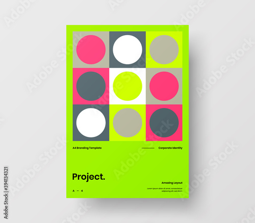 Abstract corporate identity report cover. Geometric vector business presentation design layout. Amazing company illustration brochure template.