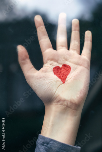 Hand with a heart photo