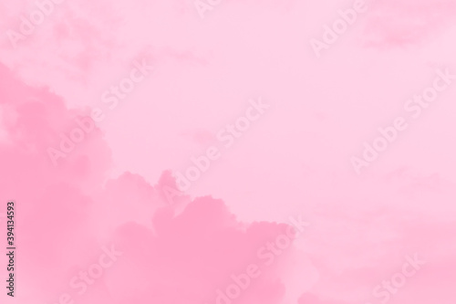 Abstract pastel pink color sky background with clouds © kvitkanastroyu
