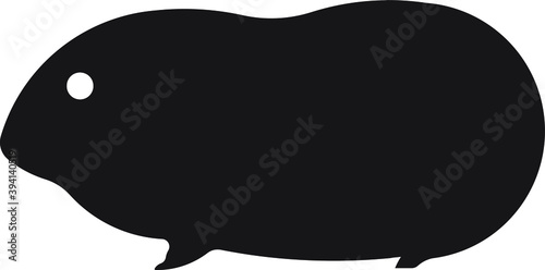 Guinea pig icons and silhouettes vector Illustration