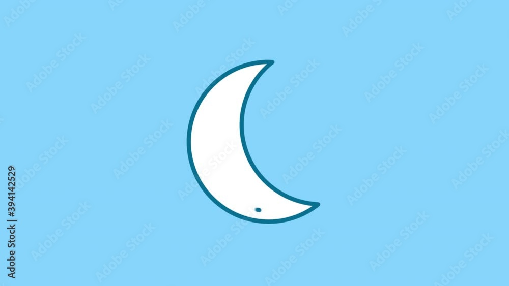Crescent Moon line icon on the Alpha Channel Crescent Moon line icon on the Alpha Channel