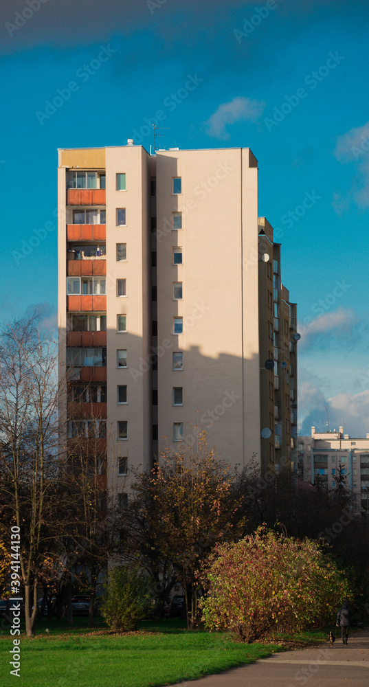 old type apartment block, Warsaw Poland